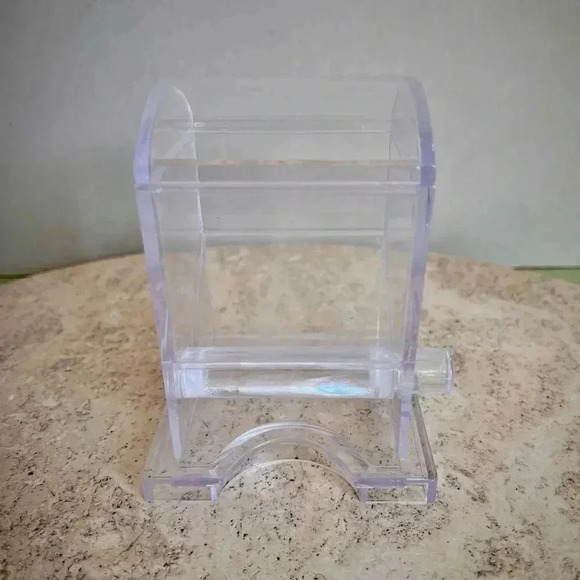 Vintage Oval Top Restaurant Style Rectangular Clear Plastic Toothpick Dispenser‎ - Picture 1 of 9